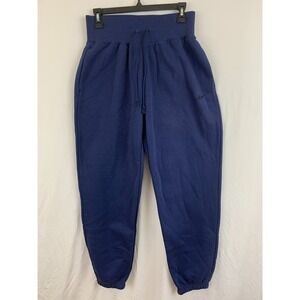 Nike Womens Sweatpants Fleece Oversized High Rise Casual Joggers Small Navy
